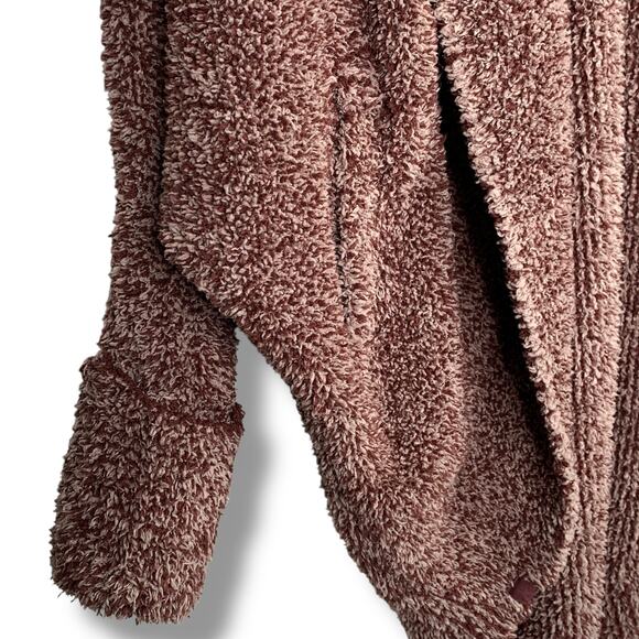 Barefoot Dreams Sweater Maroon Cozychic Cocoon Cardigan Small Medium Pockets - Picture 4 of 10